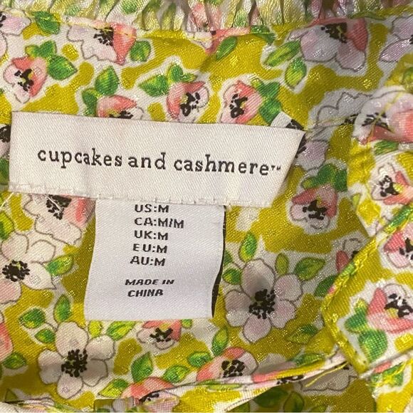 Cupcakes and Cashmere Ditzy Floral Prairie Tunic Blouse Long Sleeve Size Med - Picture 3 of 4